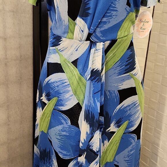 BRAND NEW HARLON & ROSE FLORAL PRINT SHORT SLEEVE DRESS - Picture 6 of 15